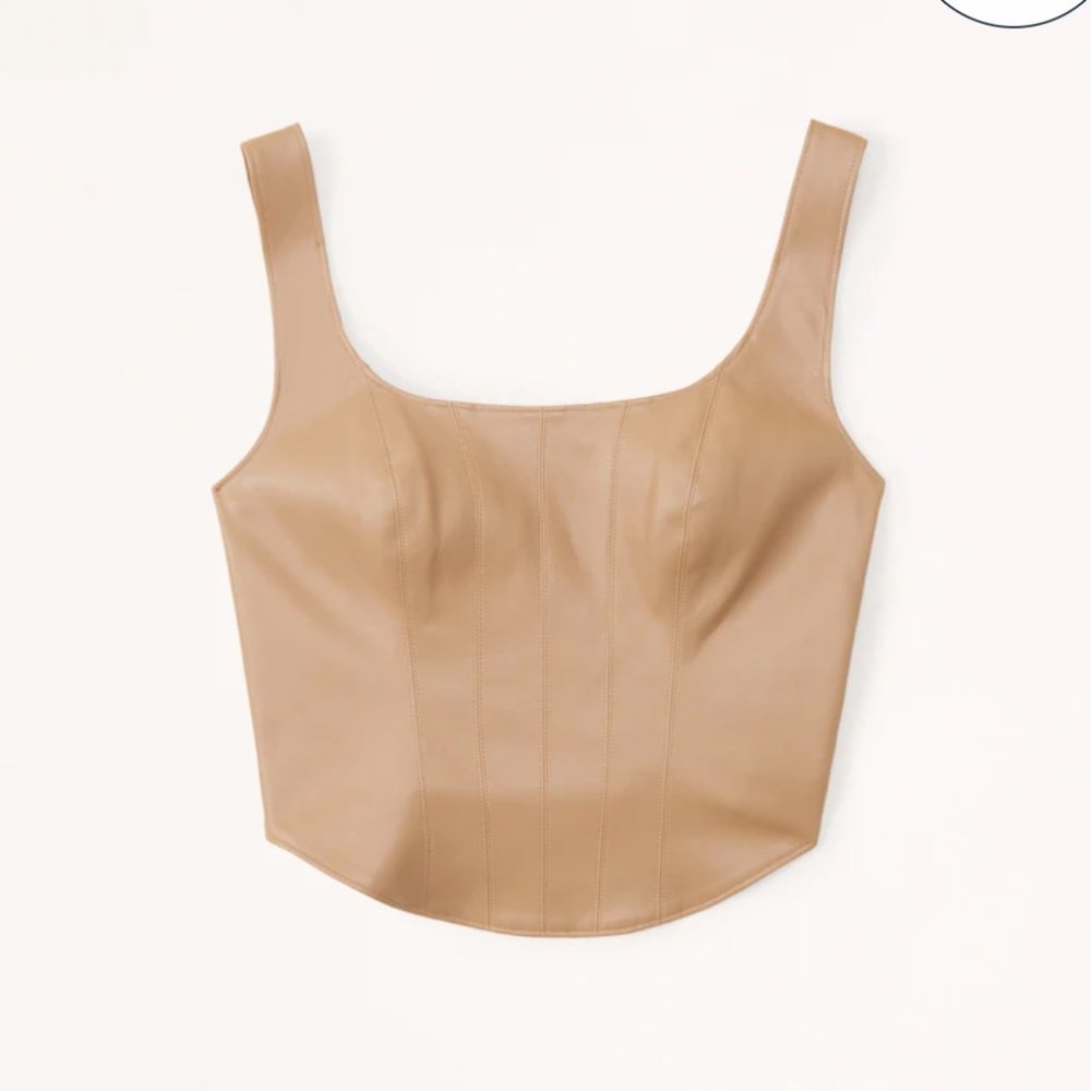 Abercrombie Faux Leather Corset Top